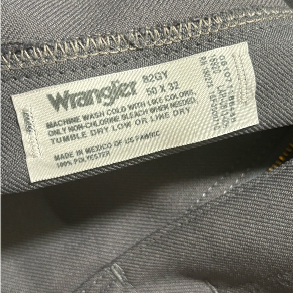 Wrangler Mens Pants Gray Style 82GY Western Style Stretch Polyester 50x32 - Picture 5 of 5